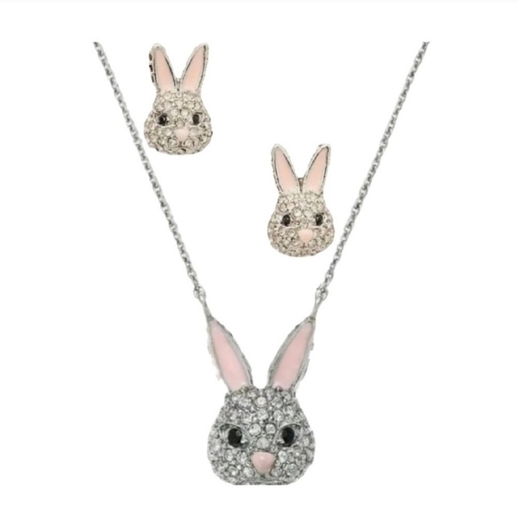 🐰🔹️Kate Spade 🔹️make magic’  bunny necklace and earrings set - Picture 2 of 4